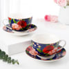 Gift Floral Flair Cup And Saucer - Set Of 2
