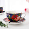 Buy Floral Flair Cup And Saucer - Set Of 2