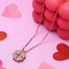 Floral Hearts Openable CZ Pendant - Rose Gold Online