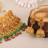 Gift Floral Kundan And Beads Choker Set