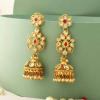 Gift Floral Kundan Jhumka Earrings