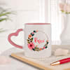 Floral Moments Personalized Heart Handle Mug Online
