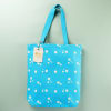 Gift Floral Print Canvas Tote Bag - Blue