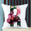 Shop Floral Printed Personalized Initial Cushion