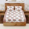 Gift Floral Tree Print Cotton Double Bedsheet
