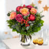 Flower Bouquet Kaminfeuer with vase and 2 Ferrero Rocher Online