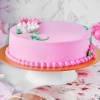 Buy Flower Decorated Pink Chocolate Cake (Half Kg)
