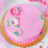 Flower Decorated Pink Chocolate Cake (Half Kg) Online