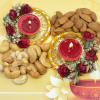 Flower Diyas with Dry Fruits Online
