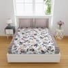 Gift Flowers And Birds Print Cotton Double Bedsheet