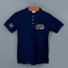 Shop Fluent In Sarcasm Personalized Polo T-shirt - Navy Blue