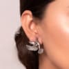 Flying Dove Silver Oxidised Earrings Online