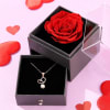 Gift Forever Rose Gift With Pearl Necklace
