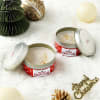 Gift Fragrant Xmas Candle In Reusable Tin Jar (Set of 2)