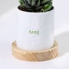 Gift Fresh Beginnings - Haworthia Succulent With Personalized Pot