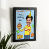 Gift Fun Personalized Caricature in Birthday Photo Frame Style for Men