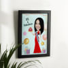 Gift Fun Personalized Caricature in Birthday Photo Frame Style for Women