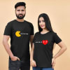 Gaming Lover Couple T-Shirt Combo - Black Online