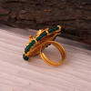 Gift Ganesha Antique Gold Finish Adjustable Ring