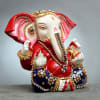 Gift Ganesha Idol Decorated with Kundan and Meena