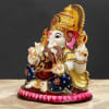 Gift Ganesha Idol of Resin with Kundan and Meena Work