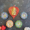 Ganesha Wall Hanging with Diyas Online