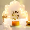 Gift Ganesha With Swastik Wooden Base LED Lamp