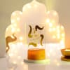 Gift Ganesha With Swastik Wooden Base LED Lamp