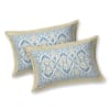 Buy Gentle Blue Double Bedsheet With Pillow Covers