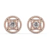 Gift Geometric Diamond Jacket Silver Earrings