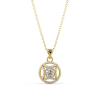 Gift Geometric Diamond Silver Pendant Necklace