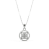 Buy Geometric Diamond Silver Pendant Necklace