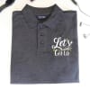 Gift Get Lit Cotton Polo T-Shirt For Men - Grey