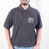 Get Lit Cotton Polo T-Shirt For Men - Grey Online