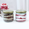 Buy Gift Hamper with Flowers and Cake Jars
