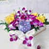 Gift Gift Hamper With Mixed Flowers & Scented Candles