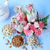 Gift Hamper with Nuts and Flowers Online