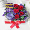 Gift Gift Hamper With Roses & Cadbury Chocolates