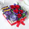 Gift Hamper With Roses & Cadbury Chocolates Online