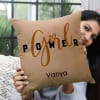 Gift Girl Power Personalized Velvet Cushion
