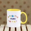 Gift Girl Power Personalized Yellow Kids Mug