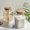 Glass Sipper - Wooden Lid - Assorted - Single Piece Online