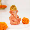 Gift Gleaming Gold-Finish Crown Ganesha Idol