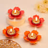 Glow Of Diwali Floral Diyas - Set Of 4 Online