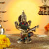Gift Goddess Saraswati Brass Idol