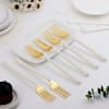Gold And Ivory Stainless Steel Fork - Set Of 6 Online
