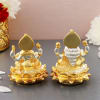 Buy Gold And Silver Plated Lakshmi And Ganesha Idols