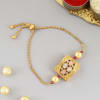 Gift Gold Plated Domed Bracelet Rakhi
