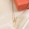 Shop Gold Plated Double Layered Roman Numerals Necklace