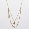 Gold Plated Double Layered Roman Numerals Necklace Online